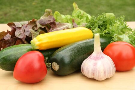 Fresh vegetables composition. Colorful and delicious vegetarian produce.の写真素材