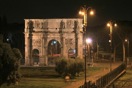 Rome, Italy. Famous triumphal arch - Arch of Constantine.の写真素材
