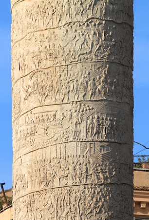 Rome, Italy - famous Trajan's Column. Old monument.の写真素材