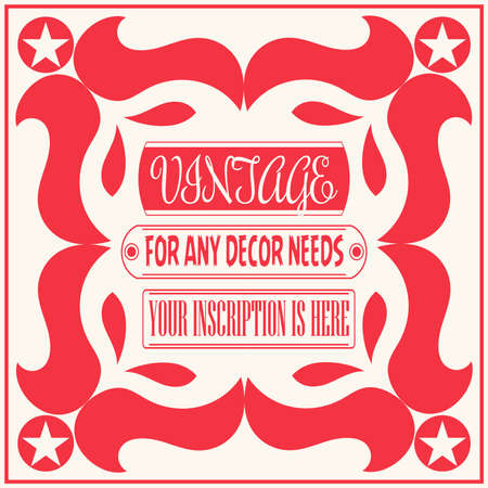 Vintage frame template with grunge background for designのイラスト素材