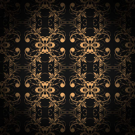 Vector damask seamless pattern background. Elegant luxury texture for wallpapers, backgrounds and page fill.のイラスト素材