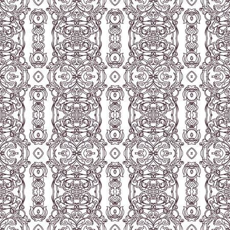 Vector damask seamless pattern background. Elegant luxury texture for wallpapers, backgrounds and page fillのイラスト素材