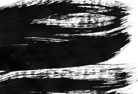 VERY HIGHT resolution. Abstract ink background. Marble style. Black and white paint stroke texture. Macro image of spackling paste. Smear of painterly plaster on paper.の写真素材