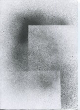 Wallpaper with airbrush effect. Black acrylic paint stroke texture on white paper. Scattered mud art. Macro image. Hand made grunge.の写真素材