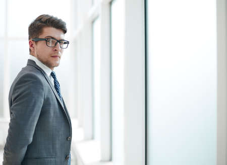 young business man modern officeの写真素材