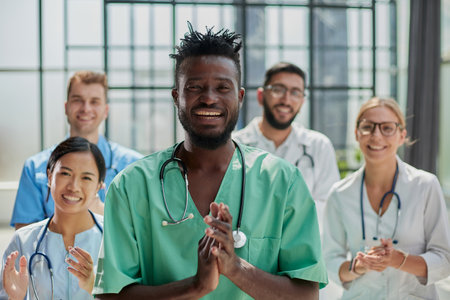 team or group of doctors and nursesの写真素材