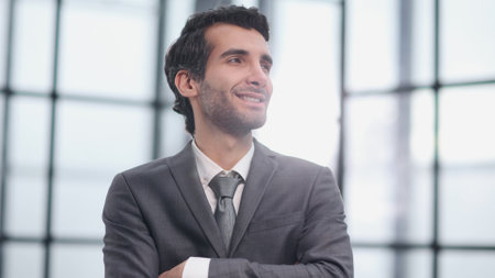Formal business male portrait. Confident successful businessman or managerの写真素材
