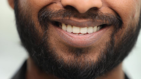 close up image of mans face focusing the lower portion