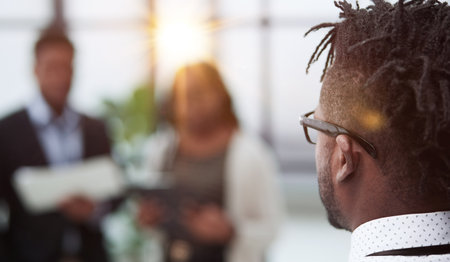 Closeup Portrait of a Young Black Manの写真素材