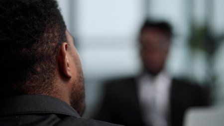 Closeup shot of a businessman in a modern office