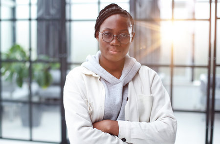 Portrait of a young African American business woman - Black peopleの写真素材