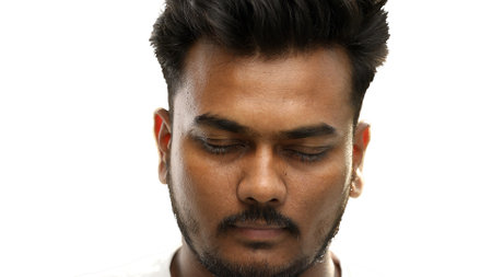 Portrait of a man in close-up
