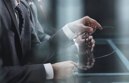 Meeting in the conference room in the office.の写真素材