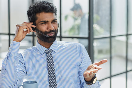 Focused on his jobの写真素材