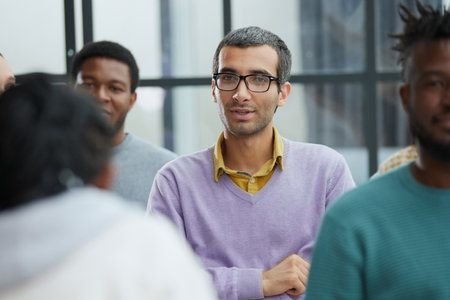 Business people at meeting in board roomの写真素材