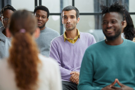African american woman wearing casual clothes clapping and applaudingの写真素材