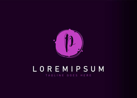 Bubble P letter logo design. illustration of abstract bubble P letter icon design. Vector designのイラスト素材