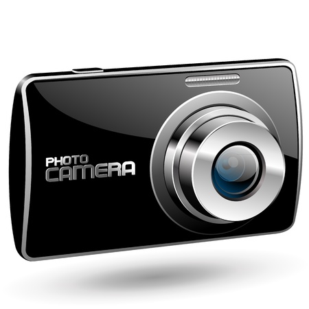 Vector Photo camera 2 (black)のイラスト素材