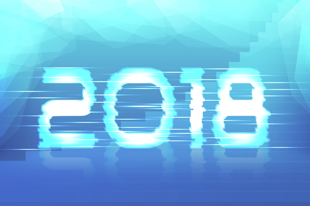 2018 New Year! Poster cyber 2018.のイラスト素材