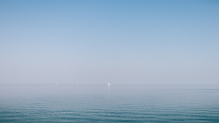 View of the calm sea in a sunny dayの写真素材