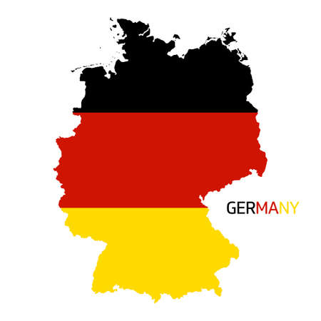 Vector German flag in map quality label iconのイラスト素材