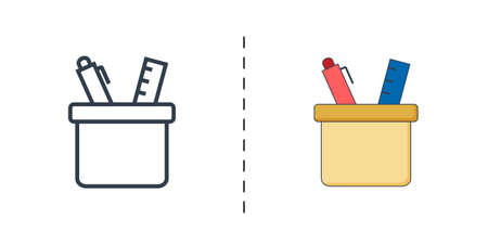 Tool icon, black and color, vector icon designed in filled, outline, line and stroke style can be used for web, mobile...のイラスト素材