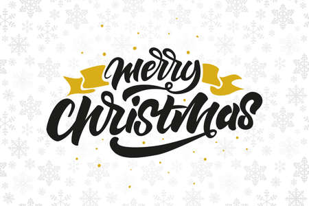 Merry christmas and happy new year. Greeting card invitation. Winter holidays. Vector vintage illustration.のイラスト素材