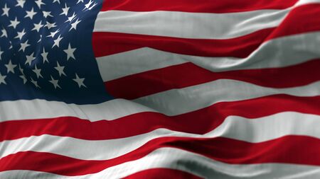 USA flag blowing on the wind, loopable slowmotion
