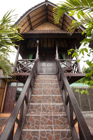 Nature resort on Lake Batur in Bali, Indonesia.のeditorial素材