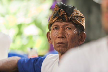 BALI - FEBRUARY 11. Family gathering in village for wedding preparations on February 11, 2012 in Bali, Indonesia. Wedding ceremonies are always celebrated in groom's village.のeditorial素材