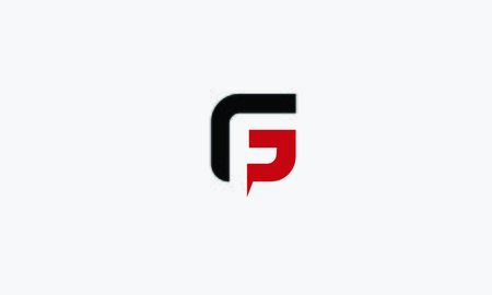 FG or GF F G abstract monogram vector templateのイラスト素材