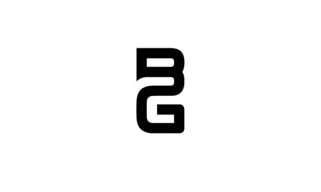 BG GB B G abstract letter mark alphabet monogram vector templateのイラスト素材