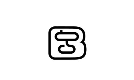 BG GB B G abstract letter mark alphabet monogram vector templateのイラスト素材