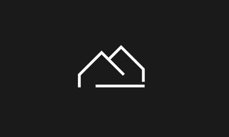 h or house abstract monogram vector logo templateのイラスト素材
