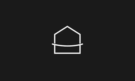 h or house abstract monogram vector logo templateのイラスト素材