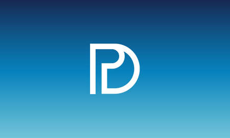 pd or dp abstract monogram vector letter mark logo templateのイラスト素材