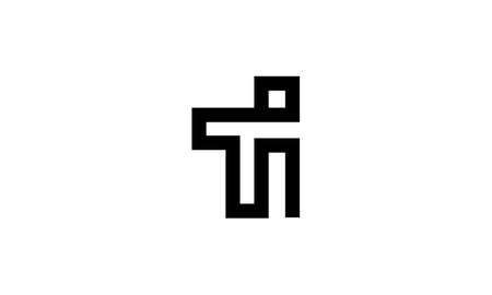 ti or it abstract monogram vector letter mark fashion sports logo templateのイラスト素材