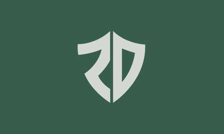 zd or dz abstract monogram vector letter mark brand fashion sports logo templateのイラスト素材