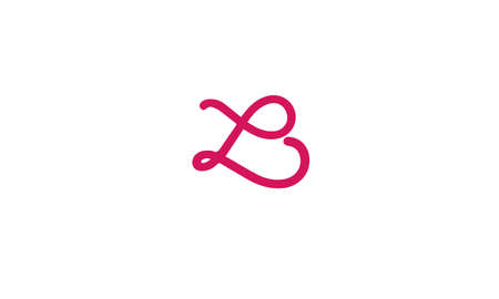z or heart or love abstract monogram vector letter mark logo templateのイラスト素材