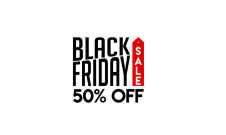 black friday sale 50 percent abstract monogram vector letter mark brand fashion sports logo templateのイラスト素材