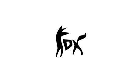 f or fox abstract monogram vector letter mark brand fashion sports logo templateのイラスト素材