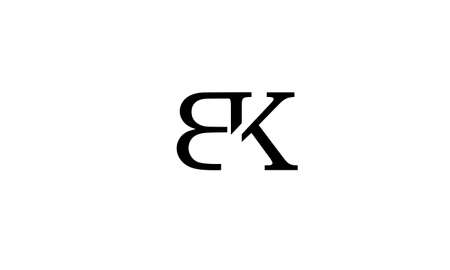 bk or kb abstract monogram vector letter mark brand fashion sports logo templateのイラスト素材