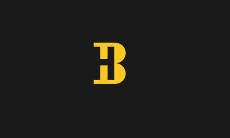 bh or hb abstract monogram vector letter mark brand fashion sports logo templateのイラスト素材