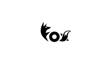 f or fox abstract monogram vector letter mark brand fashion sports logo templateのイラスト素材