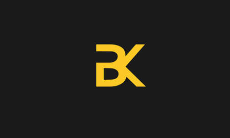 bk or kb abstract monogram vector letter mark brand fashion sports logo templateのイラスト素材