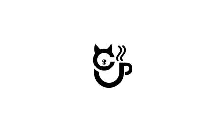 cup or cat abstract monogram vector letter mark brand fashion sports logo templateのイラスト素材