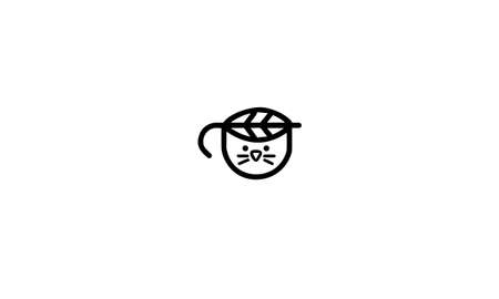 leaf or cat abstract monogram vector letter mark brand fashion sports logo templateのイラスト素材
