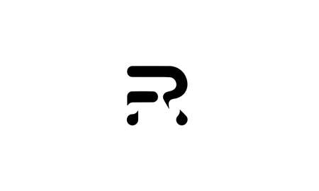 fr or rf abstract monogram vector letter mark brand fashion sports logo templateのイラスト素材