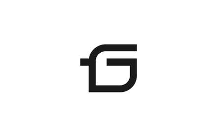 fd or df abstract monogrm vector letter mark brand fashopn sports logo templateのイラスト素材