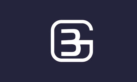 gb or bg abstract monogram vector letter mark brand fashion sports logo templateのイラスト素材